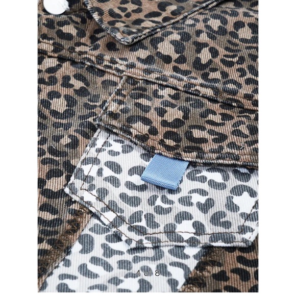 NWT THE HIDEOUT CLOTHING TROPICS LEOPARD DENIM JACKET - Picture 10 of 16